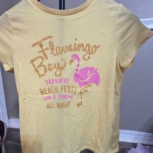 Yellow and Pink Flamingo Shirt
